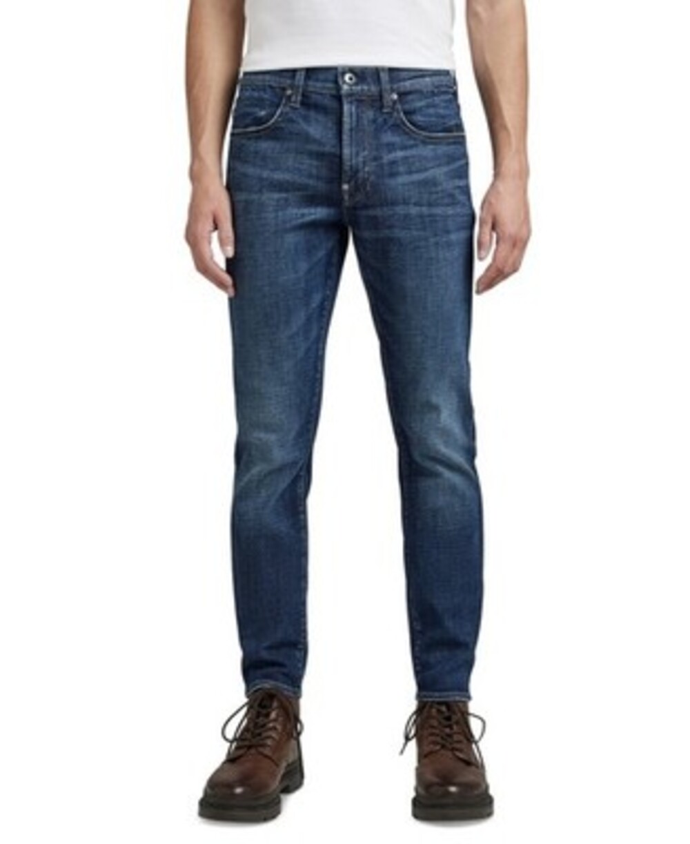 G-Star Raw Revend-FWD Worn In Stratus Skinny-Fit Jeans Men's Whiskered Blue